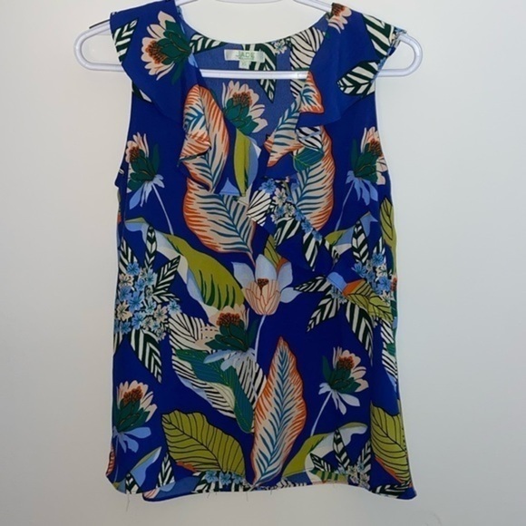 JADE Melody Tam Sleeveless Farm Rio look print in size XS, like new condition - Picture 1 of 5
